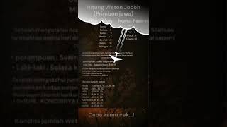 Perhitungan Weton Jodoh [upl. by Petulia906]