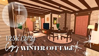 Bloxburg Cozy Winter Cottage 125k Part 22  BlxBuilds [upl. by Ayadahs]