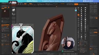 Sculpting Organic Jewelry Designs with ZBrush – Nacho Riesco Gostanza – ZBrush 2024 [upl. by Augustine]