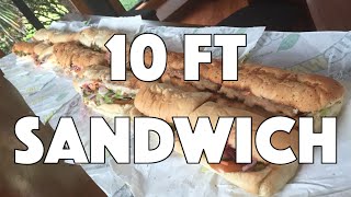 10 ft Subway Sandwich Challenge [upl. by Einej]