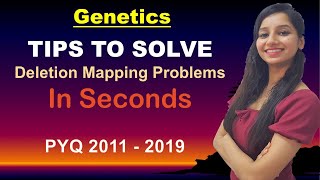 Deletion Mapping I Tips to solve questions in seconds I PYQ 2011  2019 I Genetics I Inheritance Bio [upl. by Aigneis326]