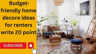 Budget friendly home decore ideas for renters write 20 point HD video [upl. by Spense]