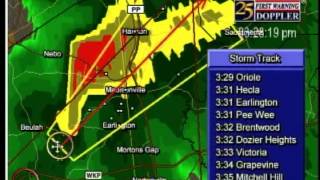 NEWS 25 Madisonville Kentucky Tornado Coverage  November 15 2005 [upl. by Anivid]