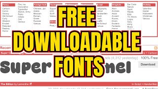 HOW TO DOWNLOAD FREE FONTS TO YOUR COMPUTER  Free Fonts For Cricut [upl. by Neeliak]