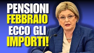 PENSIONI FEBBRAIO 2024 NUOVI IMPORTI GIA VISIBILI [upl. by Ahsikym]