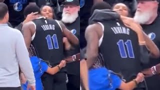 Kyrie Irvings Reaction When His Wife Entered the Court to Surprise Him after Mavs Eliminate Thunder [upl. by Aksehcnarf]