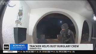 Hidden tracker leads to arrest of burglary crew [upl. by Rosalee336]