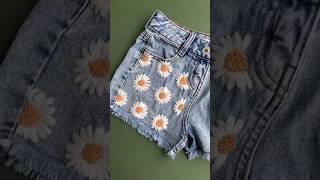 Cómo decorar jeans con bordado de flores  Ideas de manualidades fáciles de hacer en casa [upl. by Oira]