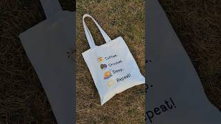 The Perfect Tote Bag for Crocheters 🧶 Coffee Crochet Sleep Repeat  brunaticalitycom [upl. by Iroj]