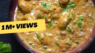 Creamy Butter Garlic Mushrooms  Veg Recipes [upl. by Htor]