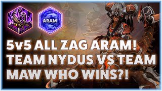 Zagara Nydus  5v5 ALL ZAGARA ARAM TEAM NYDUS VS TEAM MAW WHO WINS  ARAM SILVER CITY [upl. by Citron]