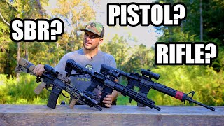 AR15 Pistol vs SBR vs Rifle [upl. by Anyad496]