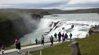 Mein Schiff 3 Gullfoss Wasserfall Extrem starker Wind und Gischt  Golden circle IslandKreuzfahrt [upl. by Severen]