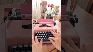 Typing on a pink 1960s Olivetti Lettera 22 typewriter  made in Italy  design M Nizzoli  asmr [upl. by Agnese678]