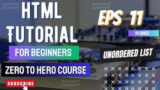 Unordered list in HTML Nested unordered list HTML beginners tutorial [upl. by Odnala]