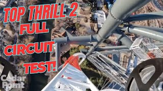 Top Thrill 2 Testing Update  Full Circuit Run [upl. by Aliel765]