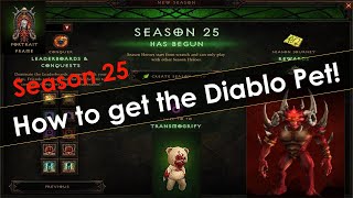 Diablo 3 Season 25 Journey Guide  How to Get the Diablo Pet [upl. by Ondine298]