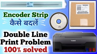 Canon Double print problem full Service  Encoder Strip Replacement  MCG02 Change [upl. by Kerrill]