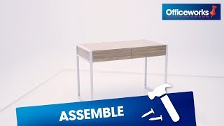 Sheffield 2 Drawer Desk Assembly Instructions [upl. by Nnairahs]