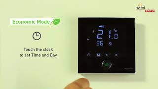 RAYCHEM Green Leaf Floor Heating Thermostat Programming English [upl. by Ysor]