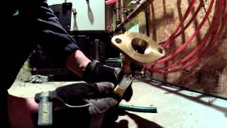 Soldering the grundfos pump flange  134  My DIY Garage Build HD Time Lapse [upl. by Nata441]