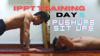 How I train for 60 push ups and 60 sit ups in 1 minute  IPPT training day 5 [upl. by Havstad226]