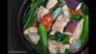 Pork Sinigang  How to Cook Sinigang Panlasang Pinoy [upl. by Appleby]