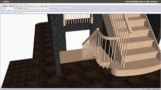 Staircon CAD Continues handrails with landings [upl. by Baptlsta53]