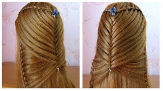 TUTO 🌻 Belle coiffure facile à faire cheveux longs tresse cascade 🌻 Coiffure pour fille [upl. by Silecara760]