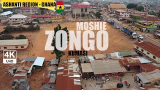 Moshie Zongo Kumasi Aerial View in the Ashanti Region Ghana 4K [upl. by Niarbo]