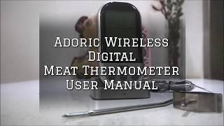 How to use Adoric Wireless Meat Thermometer wireless digital meat thermometer [upl. by Daveta]