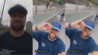 Klay Thompson Rides His Bike On Bridge In His New City Dallas [upl. by Annahsar458]