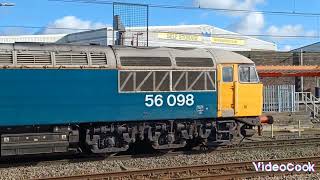 56098 on the Ravenhead  Chaddesden Cappagh working at Crewe 120224 56098 on loan to DC rail [upl. by Mcmurry872]