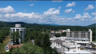 DRONE FOOTAGE of the BEAUTIFUL abandoned Nevele Grand Hotel Resort in New York [upl. by Hacker762]