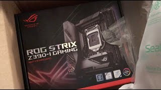 ASUS ROG Strix Z390I MiniITX Gaming Motherboard Unboxing and Review [upl. by Lucic821]