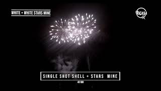 Single Shot Shell  Stars Mine 48mm  Ricasa Fireworks [upl. by Ahtanoj805]