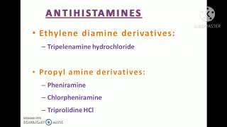 Antihistamines B Pharm  Tripelenamine Pheniramine Chlorpheniramine Synthesis of Triprolidine [upl. by Anoblav]