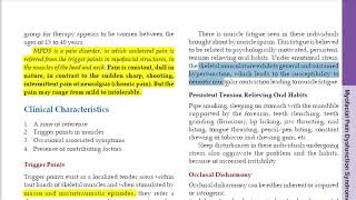 MYOFACIAL PAIN DYSFUNCTION SYNDROME MPDS PART 2 [upl. by Lundt439]