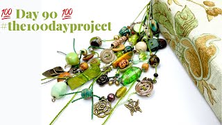 💯Day 90💯 Junk Journal Spine Dangles the100dayproject craftwithme [upl. by Zeuqirdor]