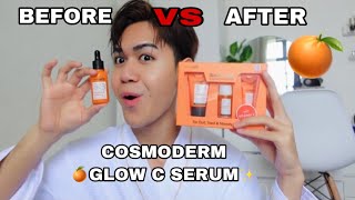 BEFORE VS AFTER with COSMODERM GLOW C SERUM✨ [upl. by Adeirf]