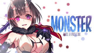 Nightcore  RIELL amp Raven Link  Monster Lyrics [upl. by Yrrad]