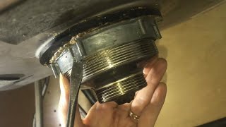 kitchen sink nut locknut REMOVAL “trickyquot basket strainer [upl. by Rosalinde]