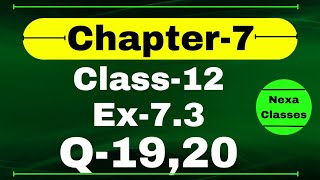 Class 12 Ex 73 Q1920 Math  Chapter7 Class12 Math  Integration  Ex 73 Q1920 Class 12 Math [upl. by Colvert]