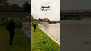 Flood Situation in Wrocław Poland 🇵🇱 wrocław poland dolnośląskie odra flood europe czech [upl. by Kremer]