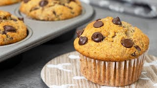 Healthy Oats Banana Muffins  No Refined Sugar or White Flour [upl. by Odlaw595]