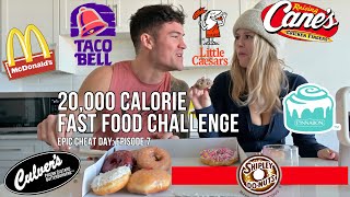 20000 Calorie Fast Food Challenge  Epic Cheat Day Episode 7 [upl. by Acnalb]