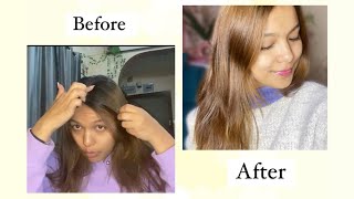 How I Colour My Hair at Home UNDER Rs350 😱  Garnier Hair Color Golden Brown 73  Without Bleach [upl. by Eillom]