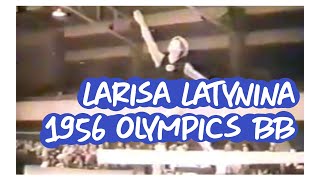 Larisa Latynina  Balance Beam  1956 Olympics Gymnastics [upl. by Eilssel]