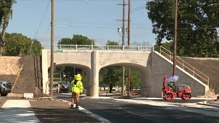 New Bristol Ave bridge reconnects Walker [upl. by Bogart]