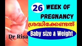 Pregnancy Week By Week Malayalam 26 Weeks Pregnant [upl. by Amandi]